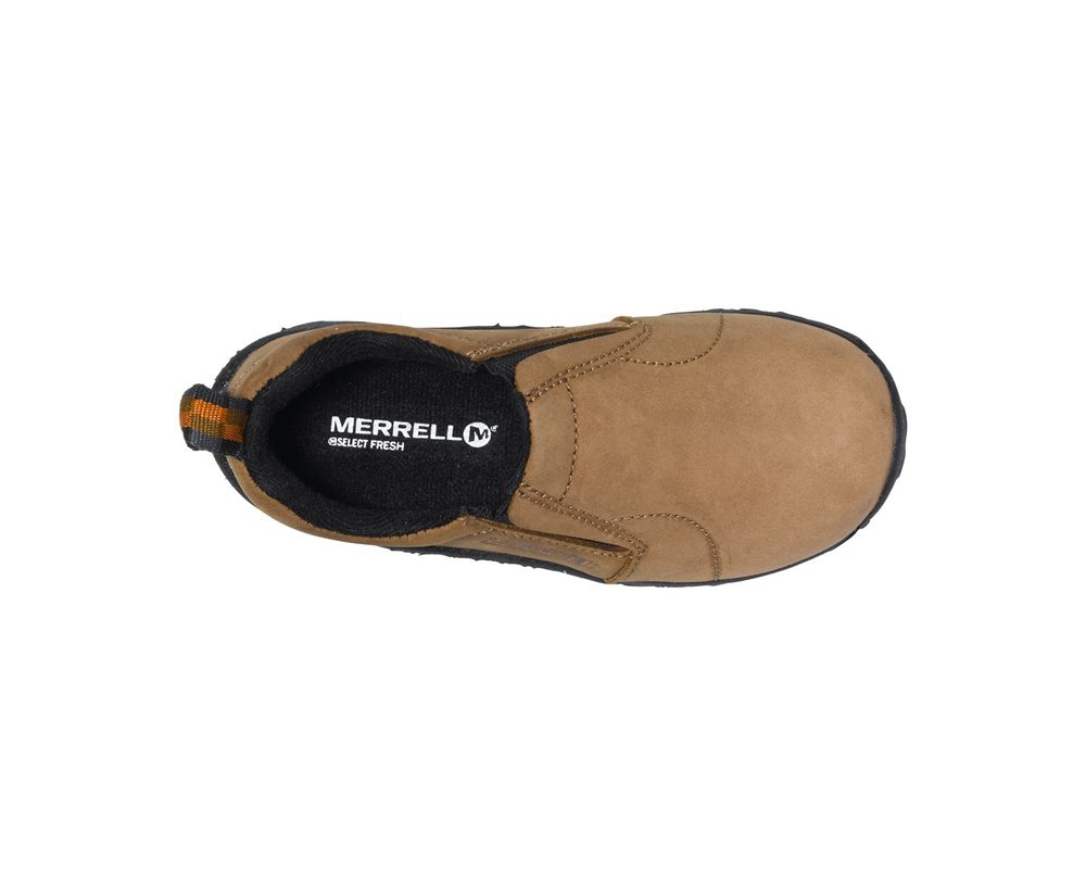 Merrell Slip Ons Dziecięce Brązowe - Jungle Moc Nubuck - 816450-DJA